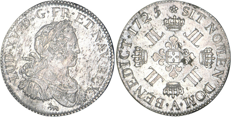 LOUIS XV le Bien aimé (1715-1774)
1/2 écu aux 8 L
1725 A - SUP 58 (SUP)
Très ...