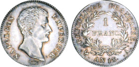 1 FRANC
1 FRANC Napoléon empereur, tête nue (calendrier révolutionnaire)
AN13 A - SUP 53 (SUP-)
3 sur 2 - Assez Rare !, léger net.


G 443, F 20...
