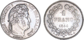 1 FRANC
1 FRANC Louis-Philippe I, laureate head
1844 A - SUP 50 (SUP-)
Rare !


G 453, F 210, KM# 748
PARIS - ARGENT - 
 ---------------------...
