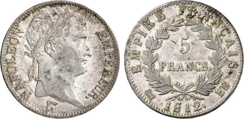 5 FRANCS
5 FRANCS au revers Empire Français
1812 BB - TTB 45 (TTB++)
Rare !
...