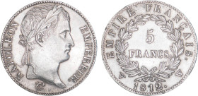 5 FRANCS
5 FRANCS au revers Empire Français
1812 W - SUP 50 (SUP-)
nettoyé


G 584, F 307, KM# 694
LILLE - ARGENT - 
 ------------------------...
