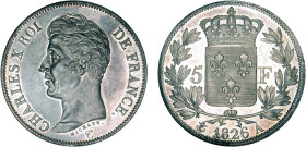 5 FRANCS
5 F, Charles X 1er type
1826 A - FDC 64 (FDC)
Rare en l'état !


G 643, F 310, KM# 720
PARIS - ARGENT - 24,98g
 ---------------------...
