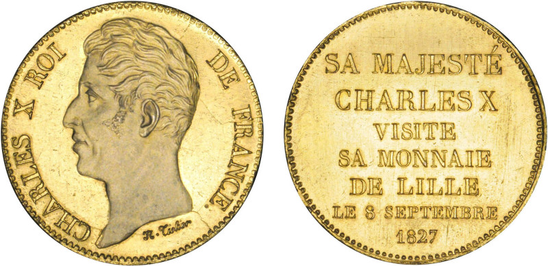 5 FRANCS
5 FRANCS (module de) Charles X, visite de la monnaie de Lille
1827 c)...