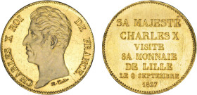 5 FRANCS
5 FRANCS (module de) Charles X, visite de la monnaie de Lille
1827 c) - SPL 62 (SUP++)
Bronze doré - Très Rare !!


G 646, KM# 17-17b
...