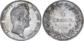 5 FRANCS
5 FRANCS Louis-Philippe, tête nue, variété sans le I, tranche en creux
1830 A - TTB 35 (TTB)
Rare ! - infime coup listel


G 675, F 313...