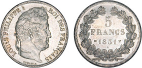 5 FRANCS
5 FRANCS Louis-Philippe I, transitoire, tranche en relief
1831 MA - SPL 63 (SUP++)
Très Rare en l'état !!


G 677a, F 320, KM# 745
MAR...