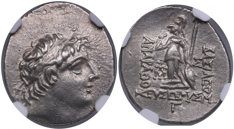 Cappadocian Kingdom AR Drachm Yr. 3 - Ariarathes IX (c. 101-87 BC) - NGC XF
Stri...