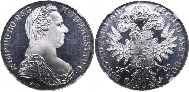 Austria Taler 1780 - Silver Modern Restrike - NGC PF 66 ULTRA CAMEO
Marvelous br...