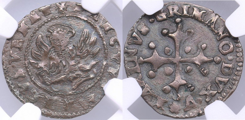 Italy, Venice Sesino - Marino Grimani (1595-1605) - NGC MS 63 BN
TOP POP, only. ...