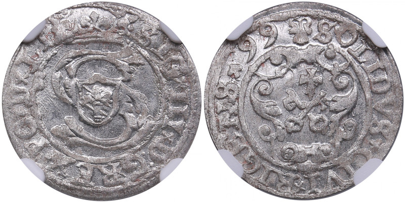 Riga, Poland Solidus 1599 - Sigismund III (1587-1632) - NGC MS 65
Splendid lumin...