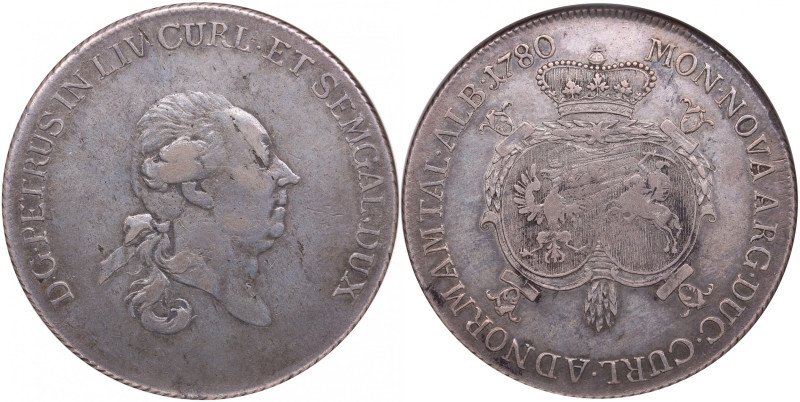 Courland, Poland (Russia) Taler 1780 - Peter Biron (1769-1795) - NGC XF DETAILS
...