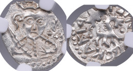 Russia AR Denga - Pskov Republic (1425-1510) - NGC MS 63
Fascinating lustrous specimen. Rare state of preservation. obv. The image of Prince Dovmont i...