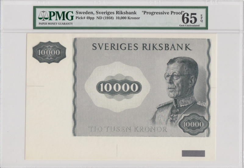 Sweden 10000 Kronor ND (1958) - Progressive Proof - PMG 65 EPQ Gem Uncirculated
...