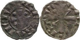 Portugal
 D. Sancho II (1223-1248)
Mealha (1/2 Dinheiro) Cross of Nails
A: .REX SANCIVS
R: PO RT VG AL
AG: 01.01 0.55g. Good Fine
