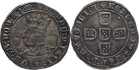 Portugal
 D. Fernando I (1367-1383) 
Tornês de Busto (72 Dinheiros) Bolhão
A: SI: DN ' S : MICHI :AIVTOR : NON : TIM :
R: FERNANDVS : REX : PORTVGALI ...