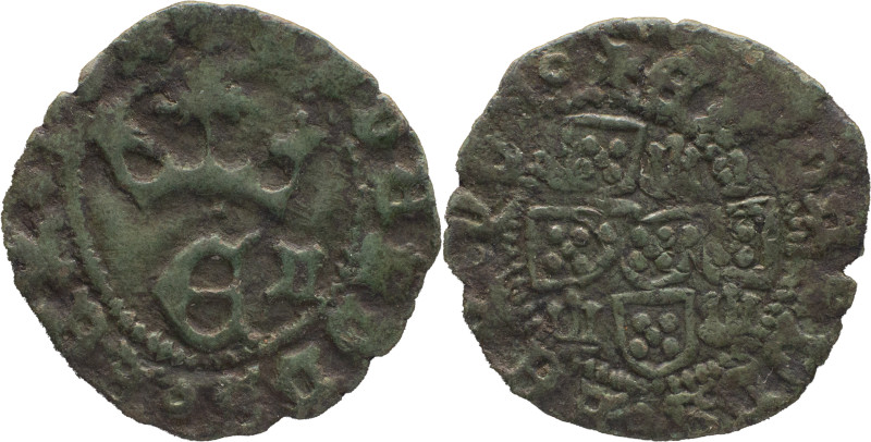 Portugal
 D. Duarte I (1433-1438) 
Meio Real Preto AE Lisboa, Double Struck Reve...