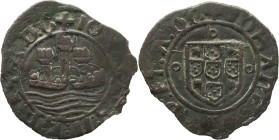 Portugal
 D. João II (1481-1495) 
Ceitil AE
A: IOHANES : II : R : P : ET : A :D : G
R: IOHANES : II : R : P : ET : A :D : G
AG: 06.01 1.67g. Very Fine...