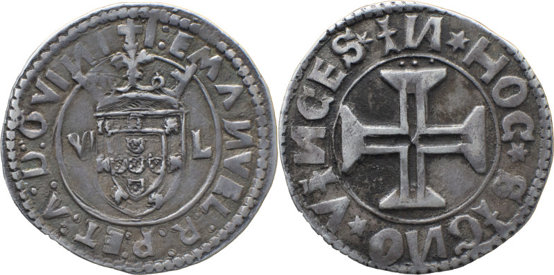 Portugal
 D. Manuel I (1495-1521) 
Tostão (5 Vinténs - 100 Reais) AG, LIsboa
A: ...