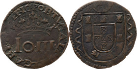 Portugal
 D. João III (1521-1557) 
3 Reais AE
A: PORTVGAL . ETALGARB . R ( )FFRIC 
R: ESCUDO
AG: 13.04 5.38g. Very Fine