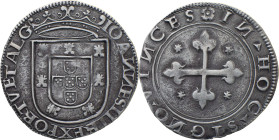 Portugal
 D. João III (1521-1557) 
Tostão ( 100 Reais ) Ag Subtitle in Obverse without Punctutaiton
A: IOANNES III REX PORTV ET ALG
R: IN HOC SIGNO VI...