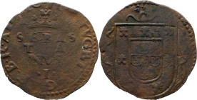 Portugal
 D. Sebastião (1557-1578) 
3 Reais AE
A: SEBAS TIA NVS * I * PORTVG ET ALGARB . R . AFFRIC
R: ESCUDO
AG: 17.01 4.99g Very Fine