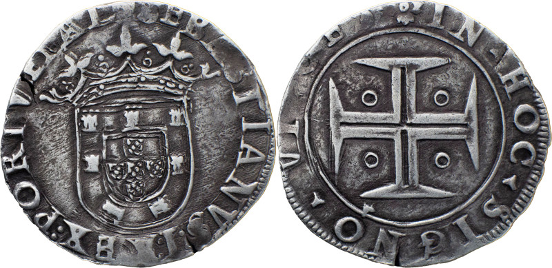 Portugal
 D. Sebastião (1557-1578) 
Tostão (100 Reais) Ag
A: SEBASTIANVS : I : R...