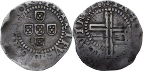 Portugal
 D. Filipe III (1621-1640) 
Half Tostão (50 Reais) Ag
A: PHILIPVS . D . G . REX . POR
R: IN H( )VINCES 
AG: 03.08 3.77g. Good Fine