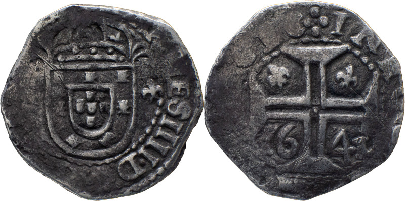 Portugal
 D. João IV (1640-1656) 
Tostão (100 Reis) Évora 1641 Ag 
A: ( )ES IIII...