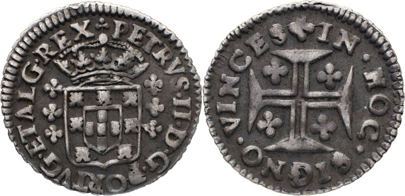 Portugal
 D. Pedro II (1683-1706) 
3 Vintens (60 Reis) Ag 
A: PETRVS . II . D . ...