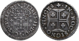 Portugal
 D. Pedro II (1683-1706) 
3 Vintens (60 Reis) Ag 
A: PETRVS . II . D . G . PORT . ET . ALG . REX
R: IN . HOC . SIGNO . VINCES 
AG: 35.05 2.12...