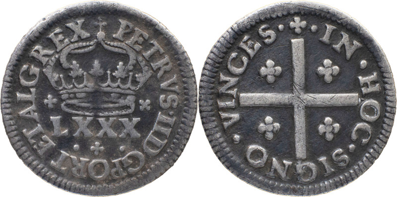 Portugal
 D. Pedro II (1683-1706) 
4 Vintens (LXXX Reis) Ag 
A: PETRVS . II . D ...