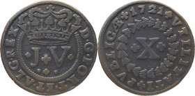 Portugal
 D. João V (1706-1750)
X Reis AE 1721 Subtitle Error PVBLIGAE Instead of PVBLICAE
A: D . G . PORT . ET . ALG . REX
R: 1721 + VTILITATI + PVBL...