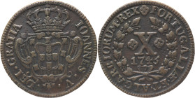 Portugal
 D. João V (1706-1750) 
X Reis AE 1745
A: IOANNES . V . . DEI . GRATIA
R: PORTUGALIAE . ET . ALGARBIORUM . REX
AG: 35.11 13.45g Good Very Fin...