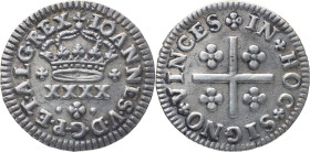 Portugal
 D. João V (1706-1750) 
Half Tostão (50 Reis) Ag 
A: IOANNES . V . D . G . P . ET . ALG . REX
R: IN + HOC + SIGNO + VINCES
AG: 45.01 1.33g. G...