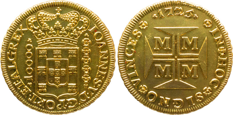 Portugal
 D. João V (1706-1750) 
Half Dobrão (12.000 Reis) 1725 Au
A: IOANNES . ...