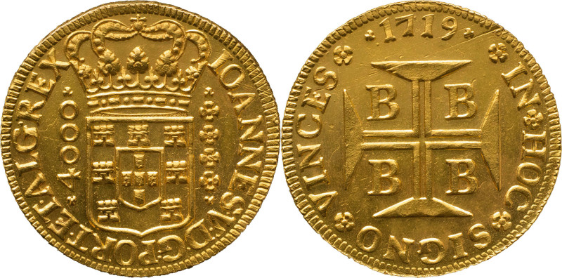 Portugal
 D. João V (1706-1750) 
Coin (4.800 Reis) 1719 B, AU
A: IOANNES . V . D...