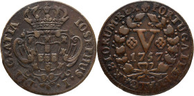 Portugal
 D. José I (1750-1777) 
V Reis AE 1757
A: IOSEPHUS . I . . DEI . GRATIA 
R: PORTUGALIAE . ALGARBIORUM . REX
AG: 05.11 5.83g. Very Fine