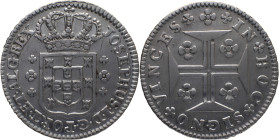 Portugal
 D. José I (1750-1777) 
6 Vinténs (120 Reis) Ag
A: JOSEPHUS . I . D . G . PORT . ET . ALG . REX
R: IN + HOC + SIGNO + VINCES
AG: 22.05 3.51g....