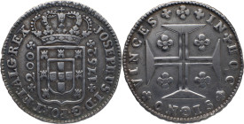 Portugal
 D. José I (1750-1777) 
12 Vinténs (240 Reis) Ag 1762
A: JOSEPHUS . I . D . G . PORT . ET . ALG . REX
R: IN + HOC + SIGNO + VINCES
AG: 30.01 ...