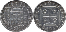 Portugal
 D. José I (1750-1777) 
Cruzado Novo (480 Reis) Ag 1762
A: JOSEPHUS . I . D . G . PORT . ET . ALG . REX
R: IN + HOC + SIGNO + VINCES
AG: 35.0...