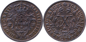 Portuguese Monarchy
D. Maria I e Pedro III (1777-1786)
X Reis 1785, Ae
A: MARIA.I.ET.PETRUS III.DEI.GRATIA
R: PORTUGALIAE.ET.ALGARBIORUM.REGES
G: 04.0...