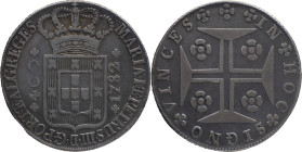 Portugal
 D. Maria e D. Pedro III (1777-1786) 
Cruzado Novo (480 Reis) Ag 1782 Error GPORT no dot
A: MARIA . I . ET . PETRUS . III . D . G PORT . ET ....