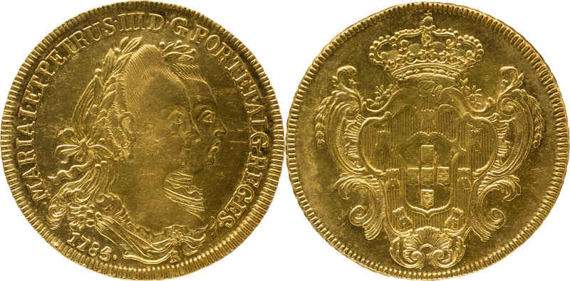 Portugal
D. Maria e D. Pedro III (1777-1786) 
6.400 Reis, Peça 1785 R, AU
A: MAR...