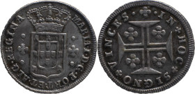 Portugal
 D. Maria I (1786-1799) 
3 Vinténs (60 Reis) Ag Horizontal Axis
A: MARIA . I . D . G . PORT . ET . ALG . REGINA
R: IN + HOC + SIGNO + VINCES
...