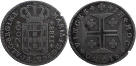 Portugal
 D. Maria I (1786-1799) 
12 Vinténs (240 Reis) Ag 1788 Horizontal Axis
A: MARIA . I . D . G . PORT . ET . ALG . REGINA
R: IN + HOC + SIGNO + ...