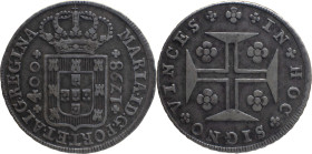 Portugal
 D. Maria I (1786-1799) 
Cruzado Novo (480 Reis) Ag 1798 Horizontal Axis 
A: MARIA . I . D . G . PORT . ET . ALG . REGINA
R: IN + HOC + SIGNO...