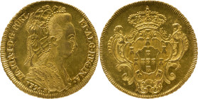 Portugal
D. Maria I (1786-1799) 
6.400 Reis, Peça 1796 R, AU
A: MARIA . I . D . G . PORT . ET . ALG . REGINA.
R: Shield and Royal Arms
AG: 33.12 14,40...