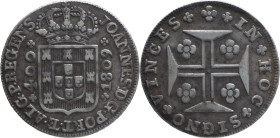 Portugal
 D. João P. R. (1799-1816) 
Cruzado Novo (480 Reis) Ag 1809
A: JOANNES . D . G . PORT . ET . ALG . P . REGENS
R: IN + HOC + SIGNO + VINCES
AG...