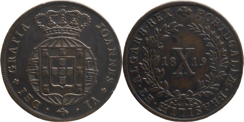 Portugal
 D. João VI (1816-1826) 
X Reis AE 1819
A: JOANNES + VI . . DEI + GRATI...