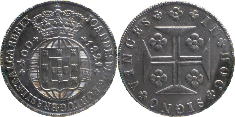 Portugal
 D. João VI (1816-1826) 
Cruzado Novo (480 Reis) Ag 1821
A: JOANNES . V...